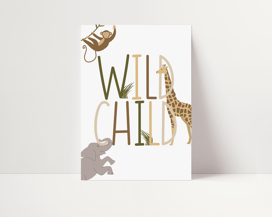 Wild Child Animal Art Print