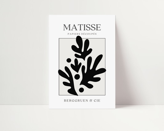 Monochrome Henri Matisse Style Print
