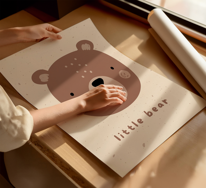 Personalised Little Bear Nursery Print