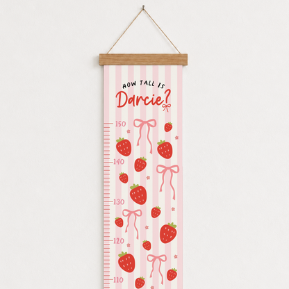 Personalised Strawberry Height Chart