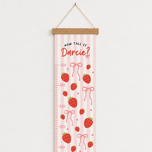 Personalised Strawberry Height Chart