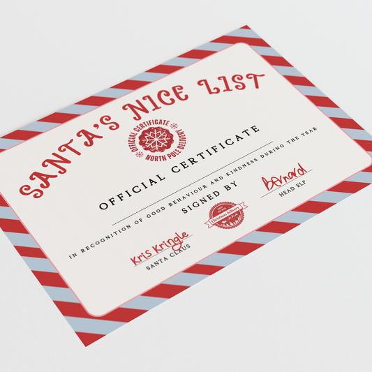 *NEW* Red & Blue Nice List Certificate - Free Download