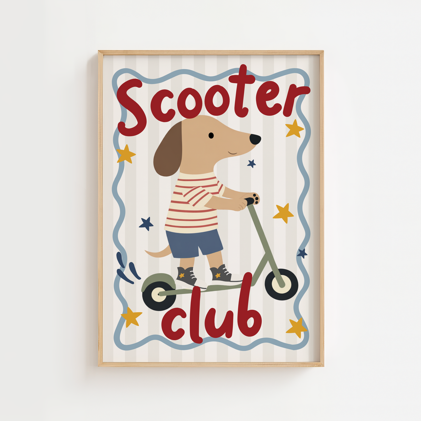 Scooter Club Dog Print