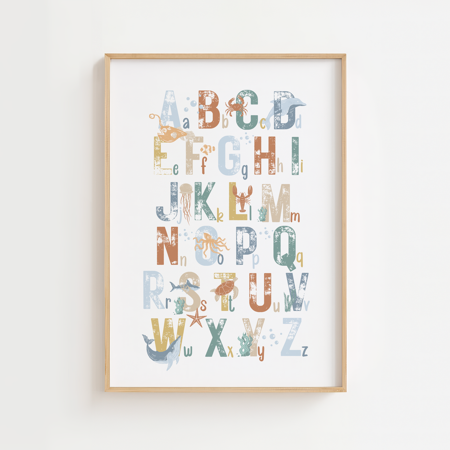 Ocean Alphabet Print