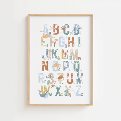 Ocean Alphabet Print