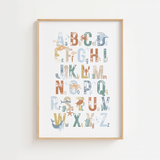 Ocean Alphabet Print