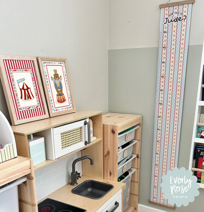 Stripes & Star Pattern Height Chart