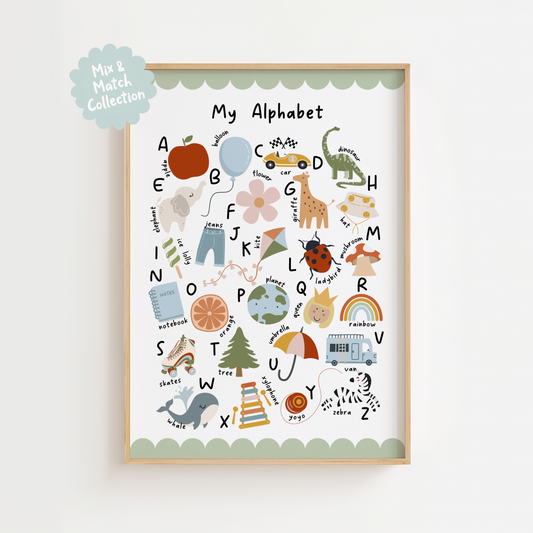 My Alphabet Nursery Learning Print