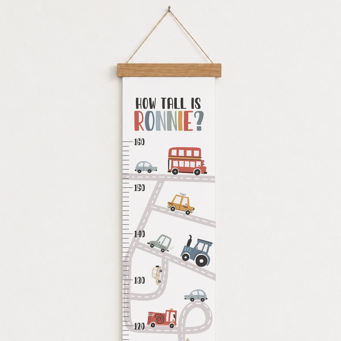 Personalised Transport Height Chart