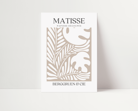 Neutral Henri Matisse Style Flower Print