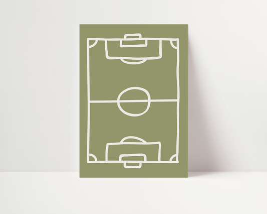 Football Pitch Art Print