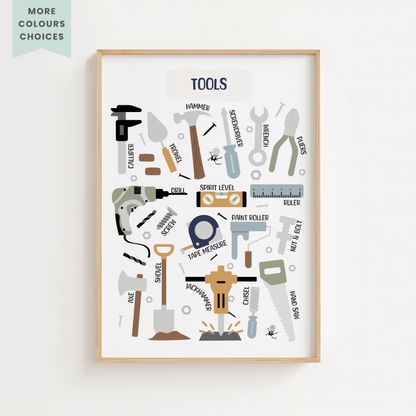 Construction Tools Print