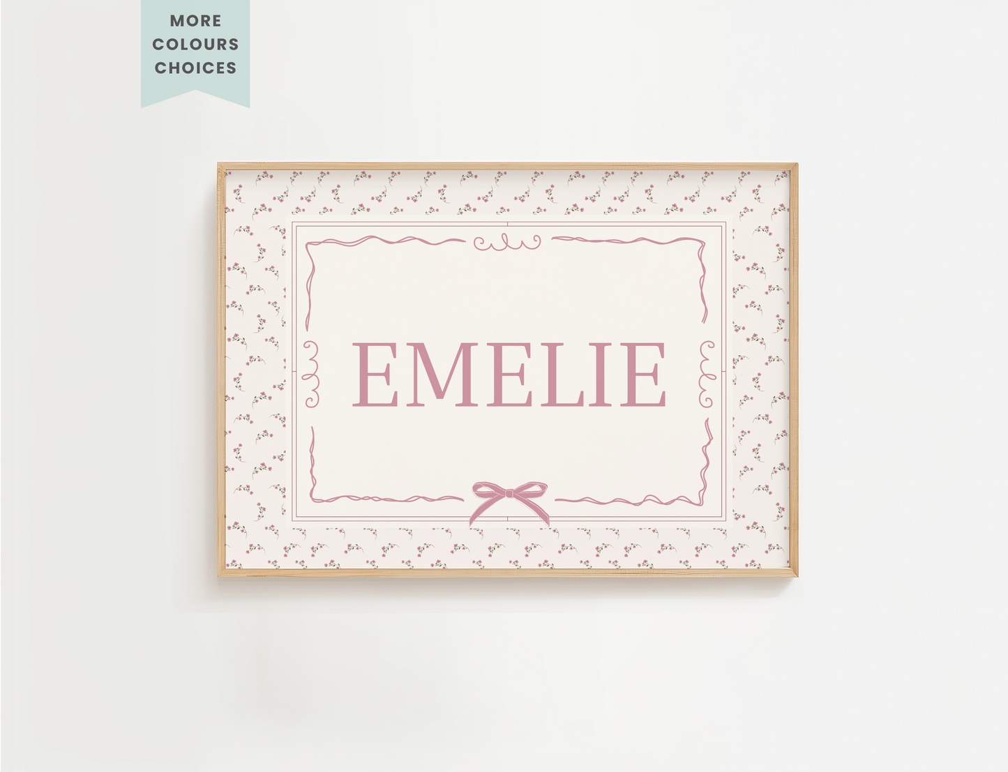 Personalised Vintage Floral Name Print