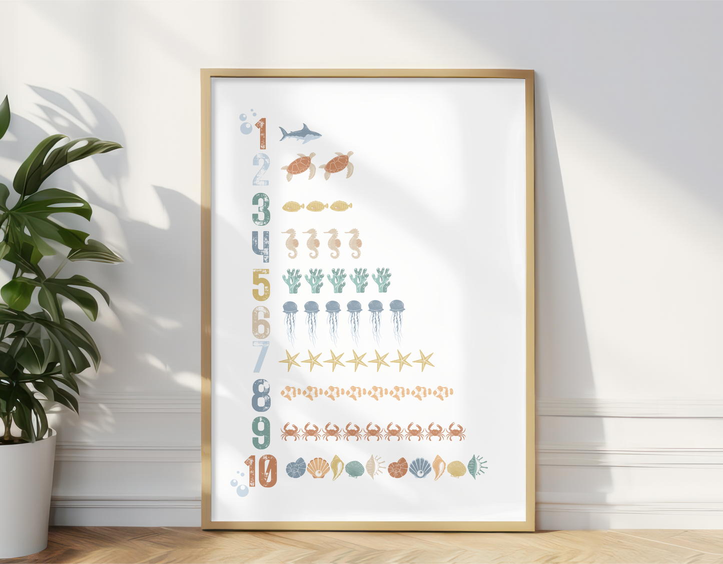 Ocean Numbers Counting Print