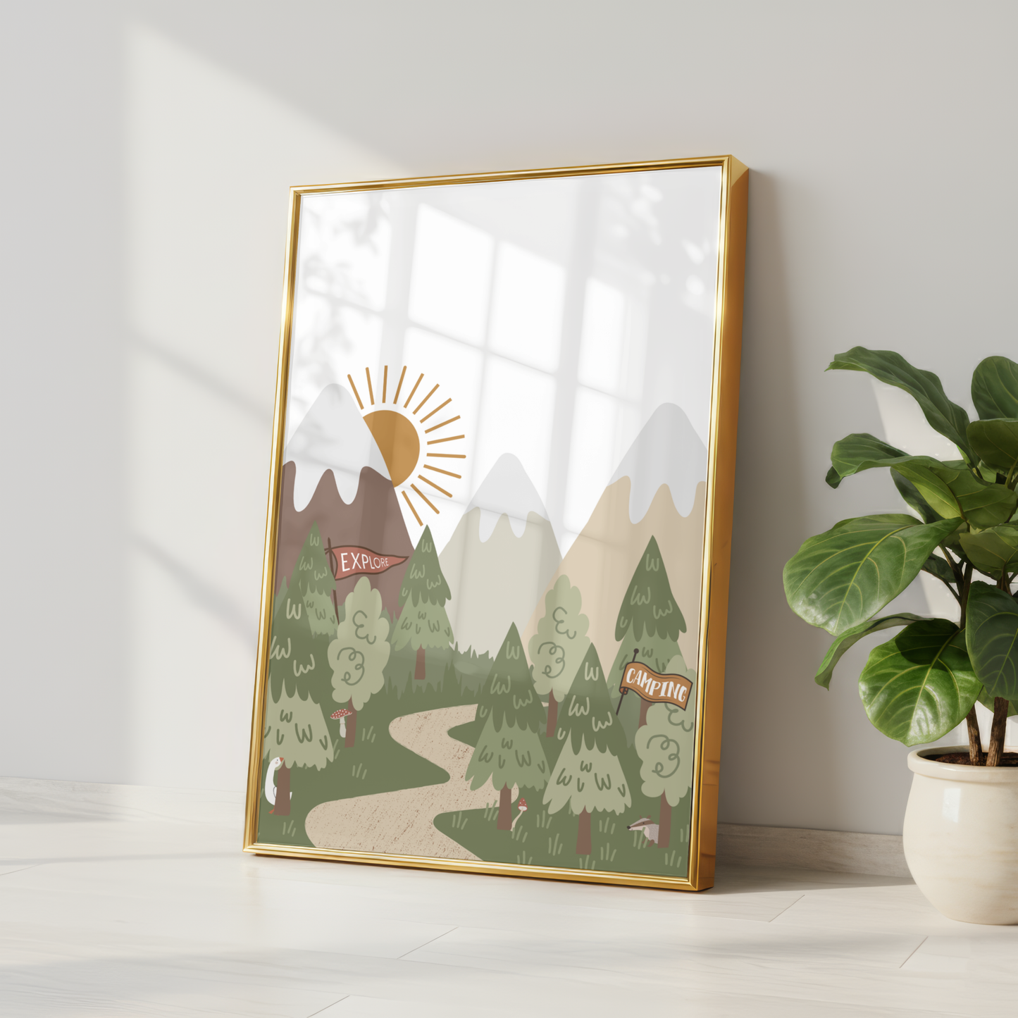 Woodland Forest Landscape Print
