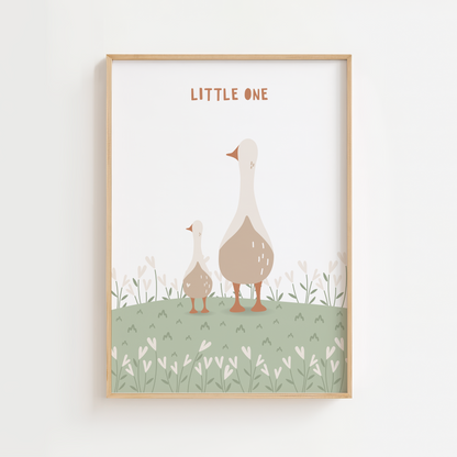 Little One Goose Nursery Print