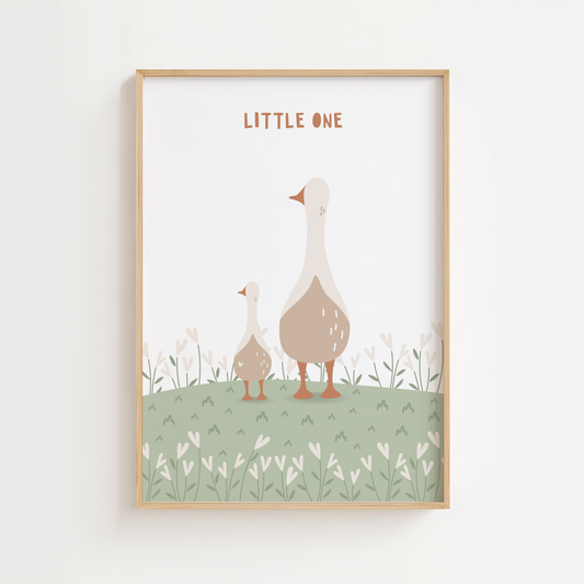 Little One Goose Nursery Print