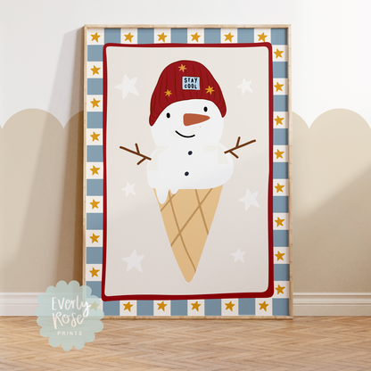 Stay Cool Christmas Ice Cream Print