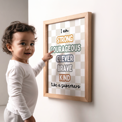 Superhero Affirmation Print