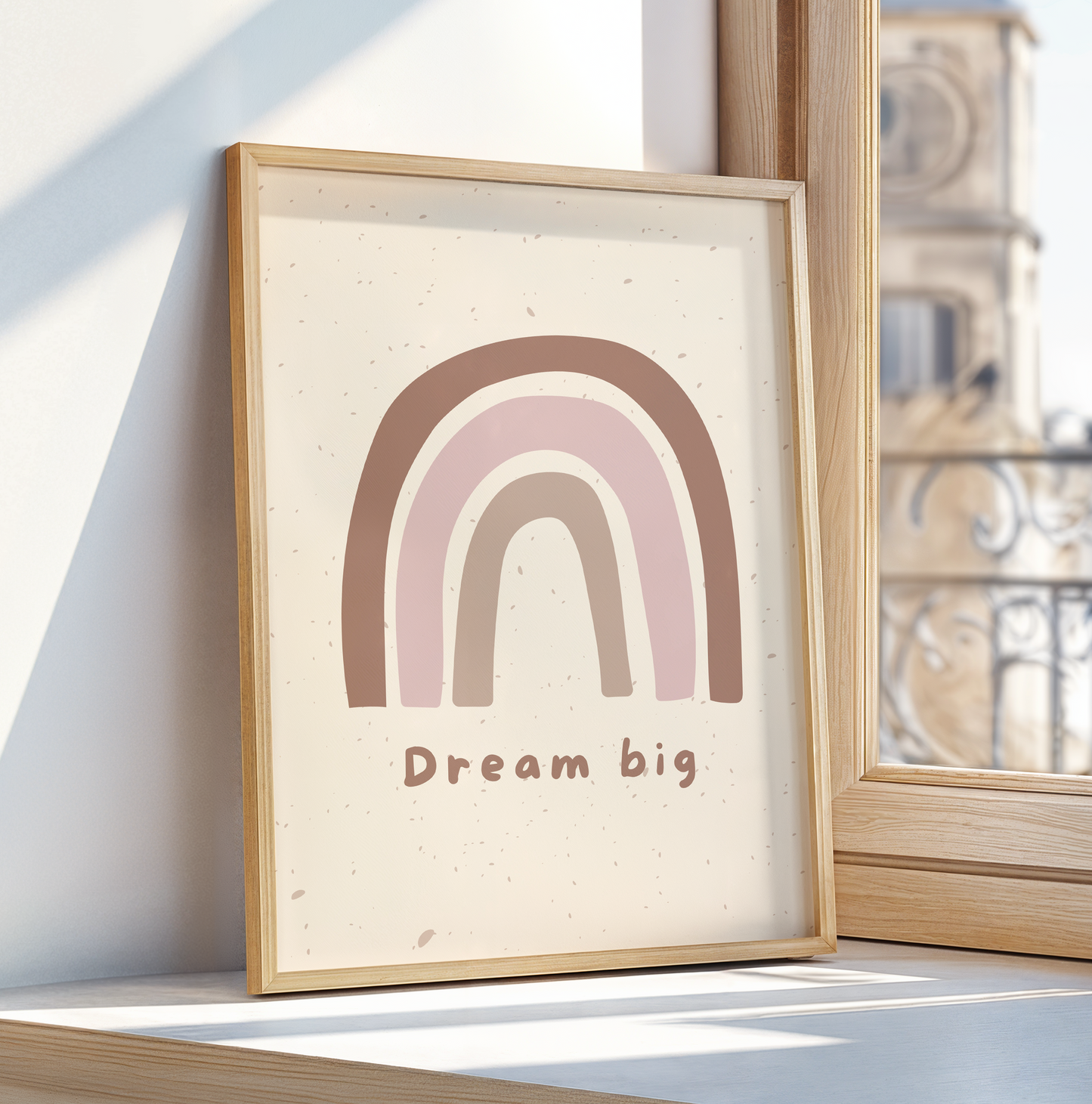 Dream Big Rainbow Nursery Print