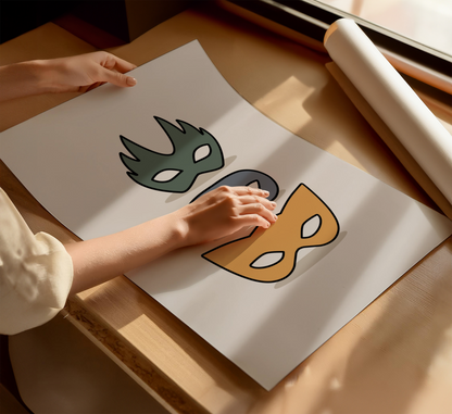 Superhero Masks Print