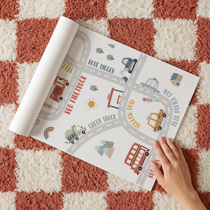 Scandi Map Transport Print