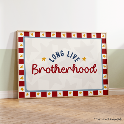 Long Live Brotherhood Print - Red