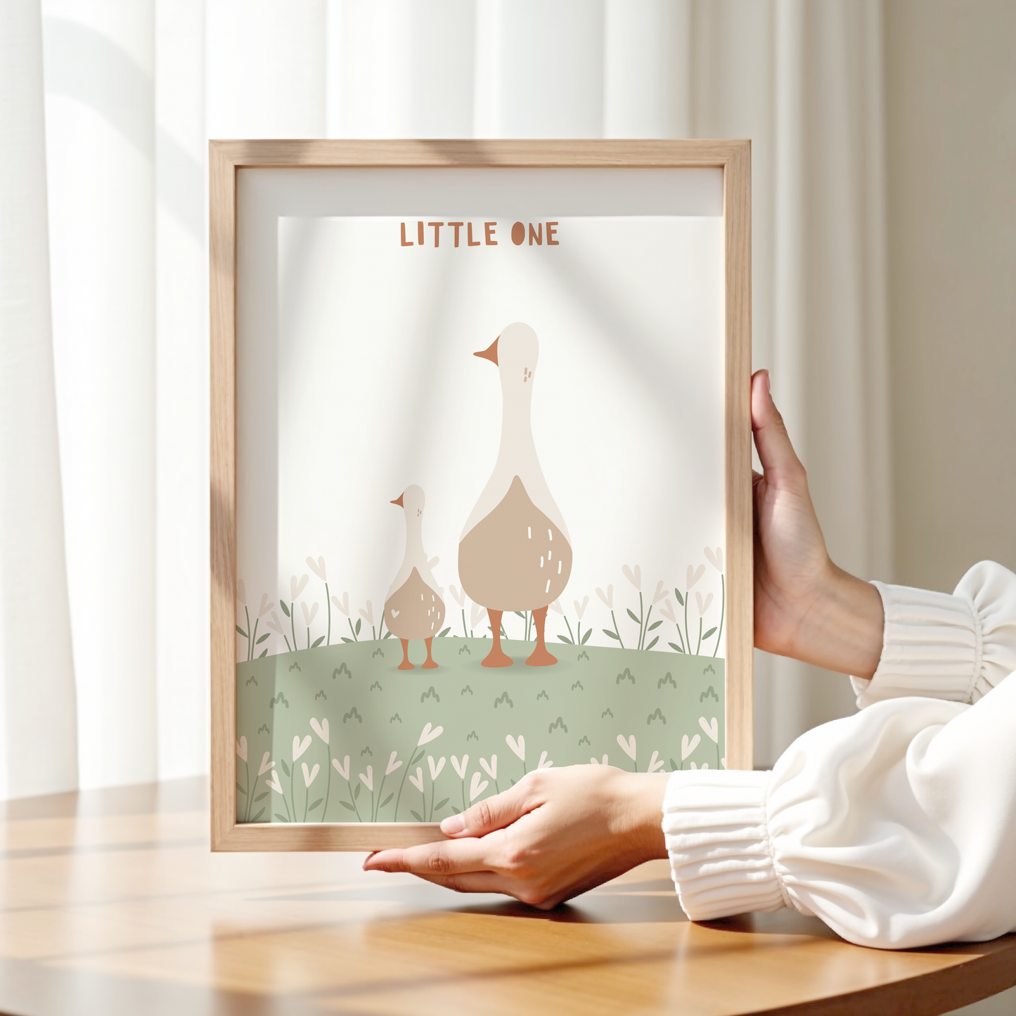 Little One Goose Nursery Print