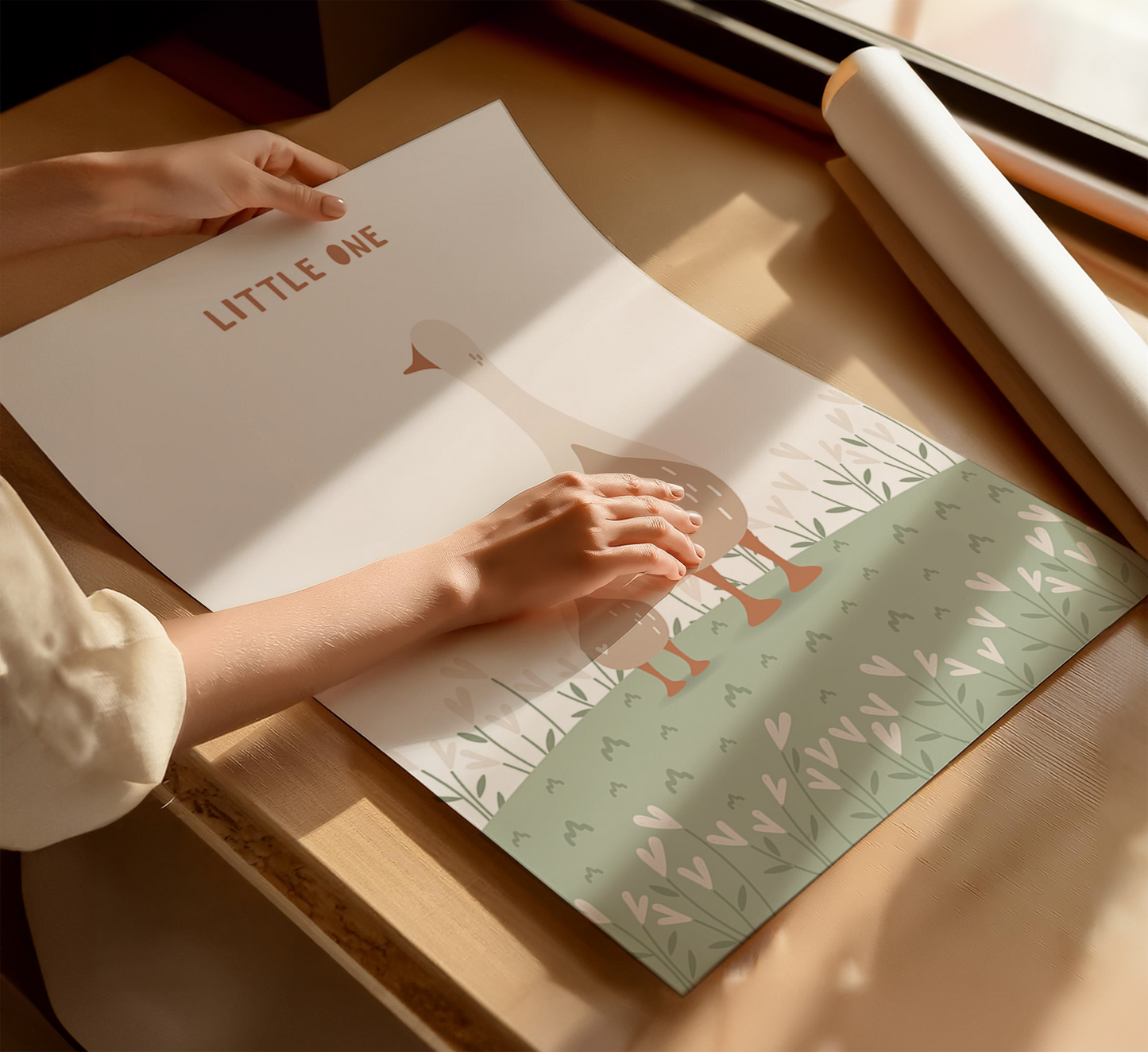 Little One Goose Nursery Print