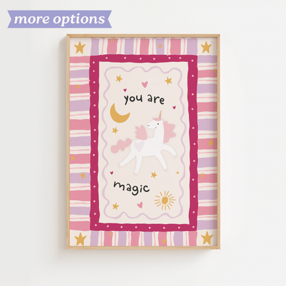"You are magic" Unicorn Print