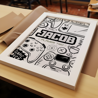 Personalised Gaming Name Print