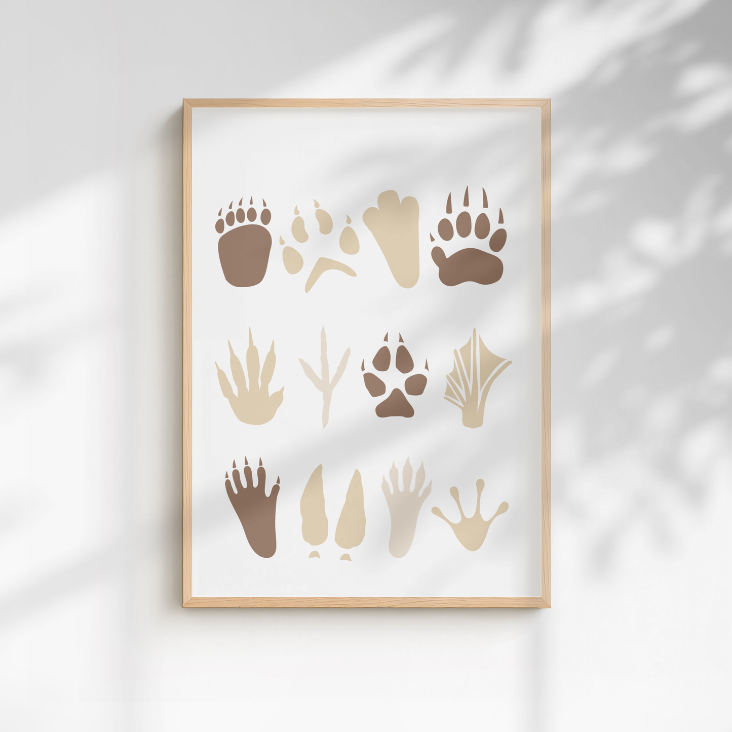 Woodland Animal Tracks Print