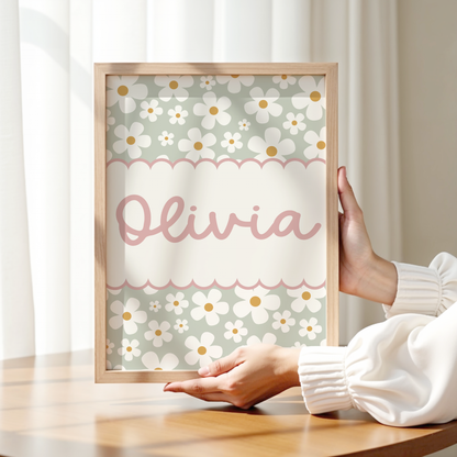 Personalised Daisy Name Print