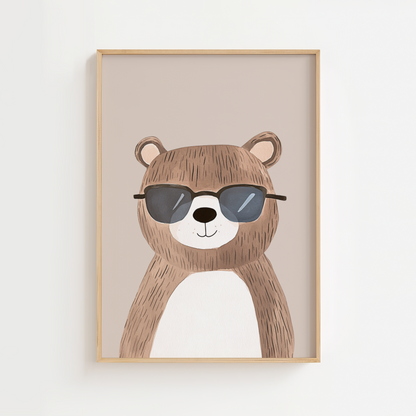 Cool Bear Illustration Print
