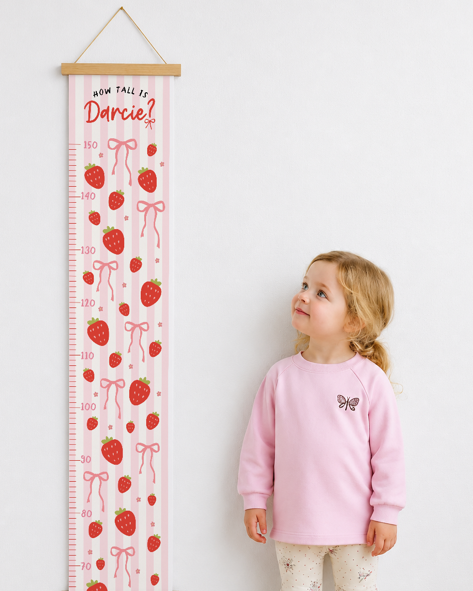 Personalised Strawberry Height Chart