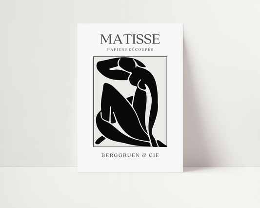 Monochrome Henri Matisse Style Print