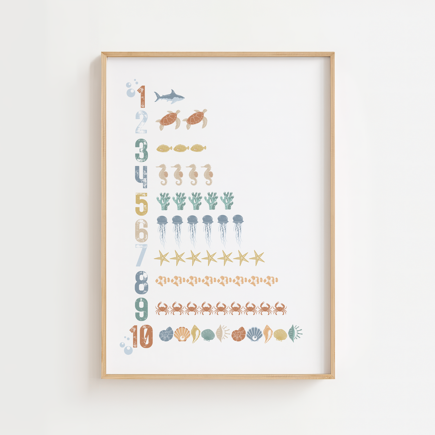 Ocean Numbers Counting Print