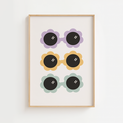 Flower Sunglasses Kids Print
