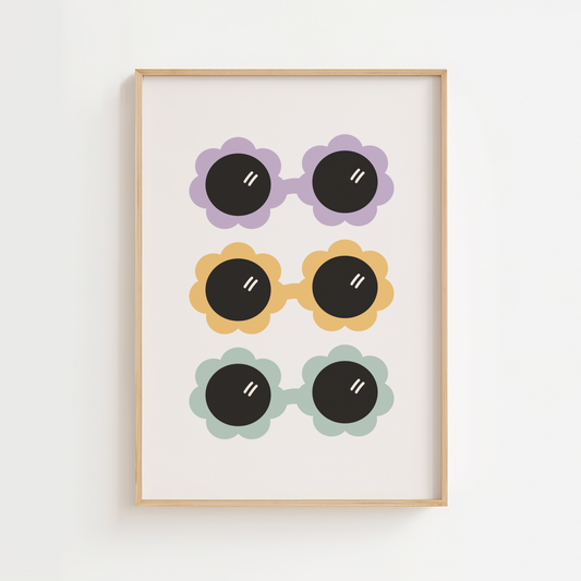 Flower Sunglasses Kids Print