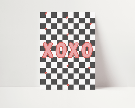 XOXO Checkerboard Print