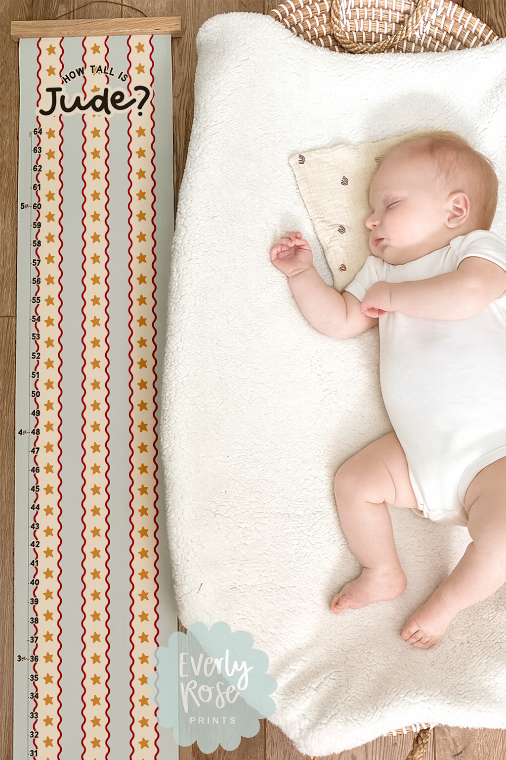 Stripes & Star Pattern Height Chart