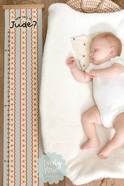 Stripes & Star Pattern Height Chart