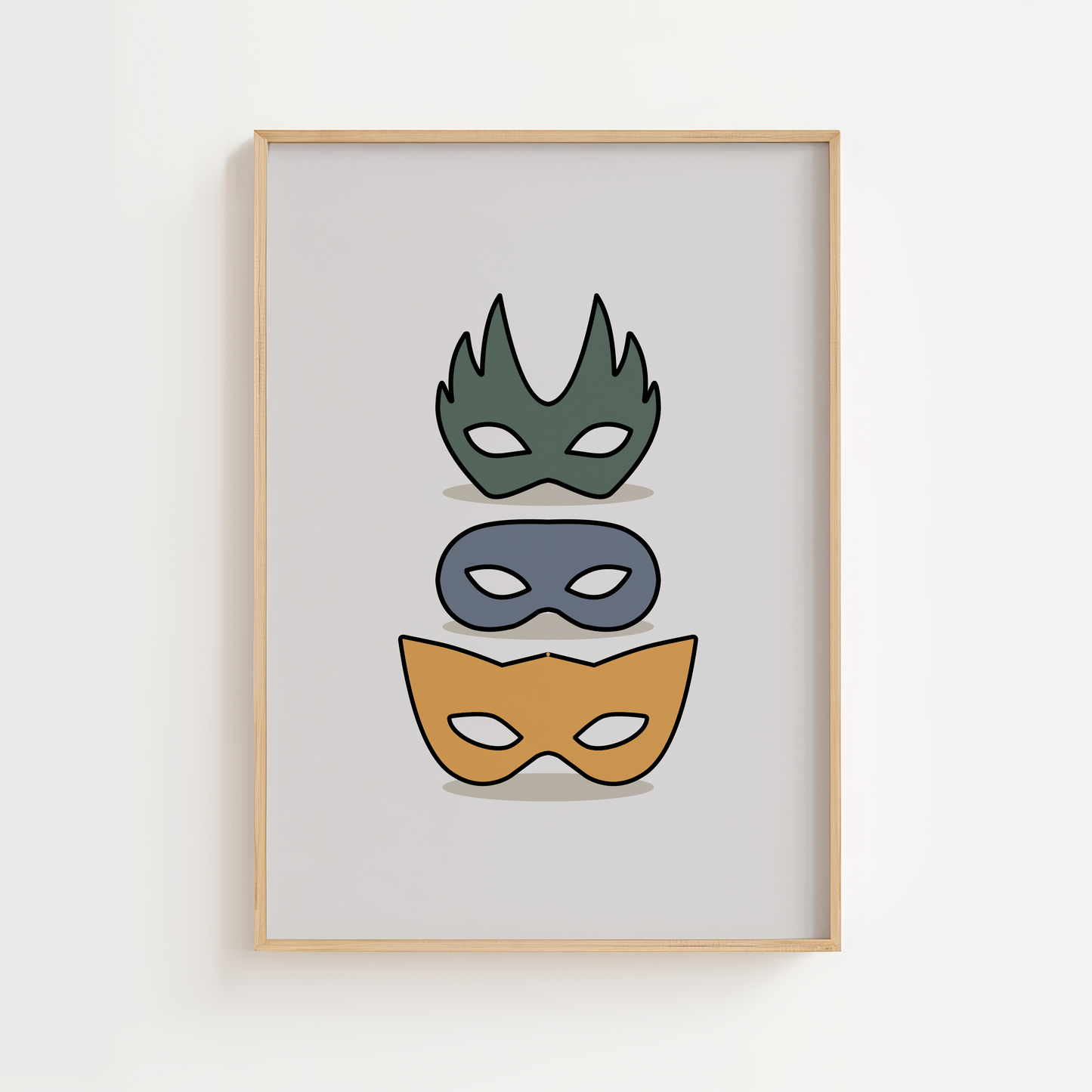 Superhero Masks Print