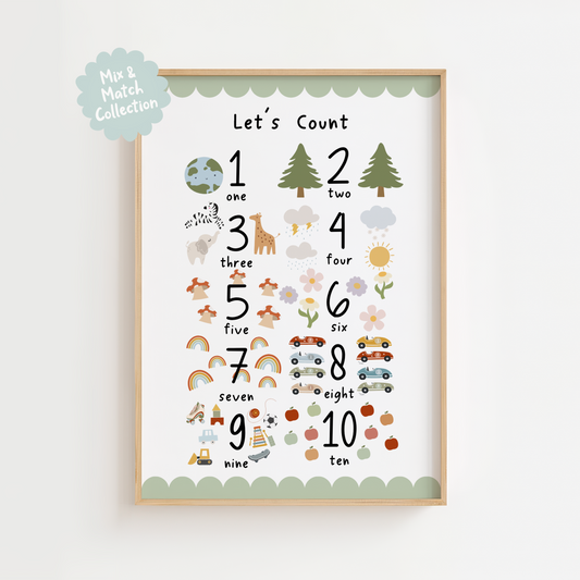 Let’s Count 1–10 Print