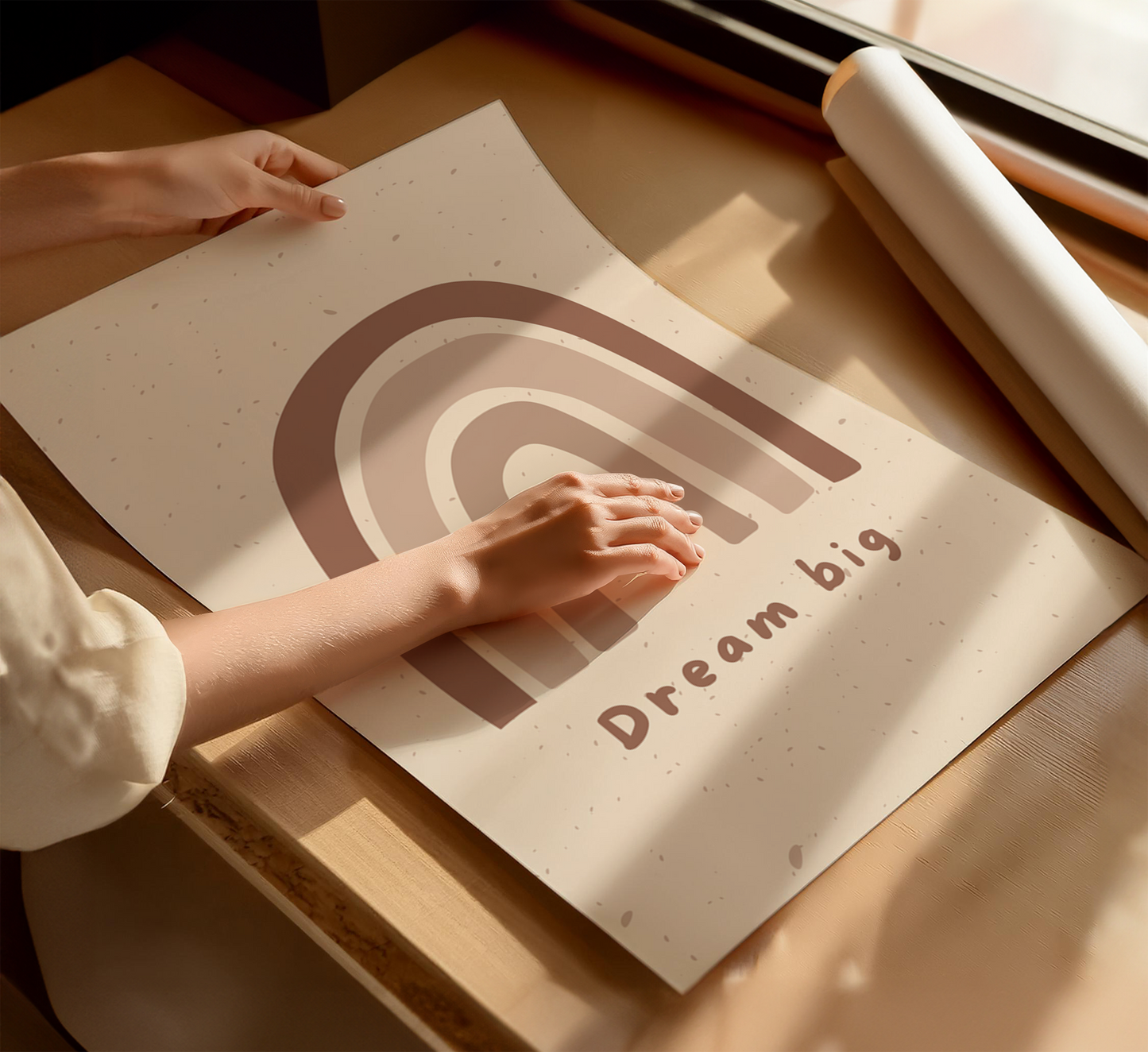 Dream Big Rainbow Nursery Print