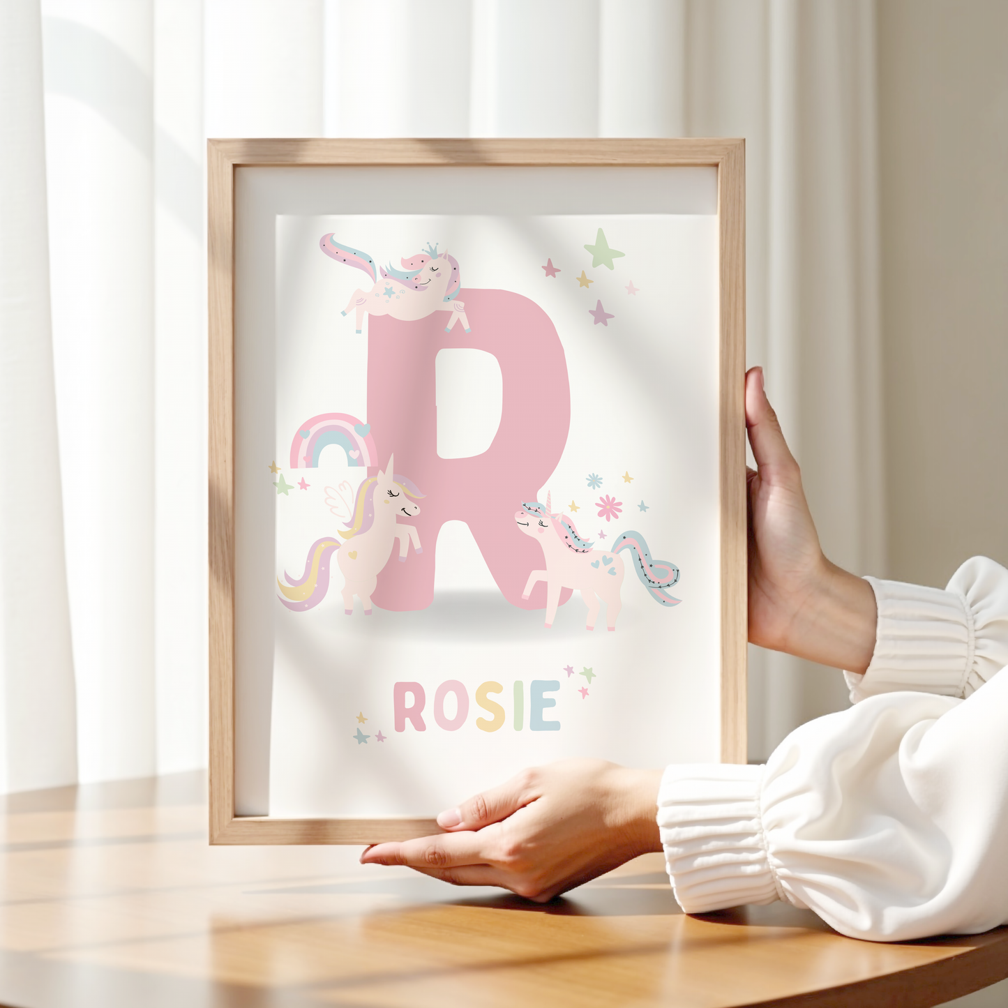 Personalised Pastel Unicorn Print