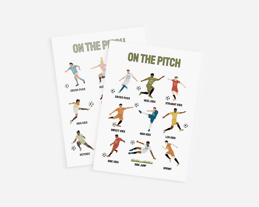 On The Pitch Football Positions Art Print