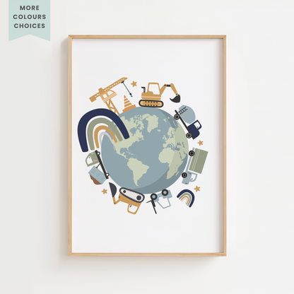 Planet Under Construction Print