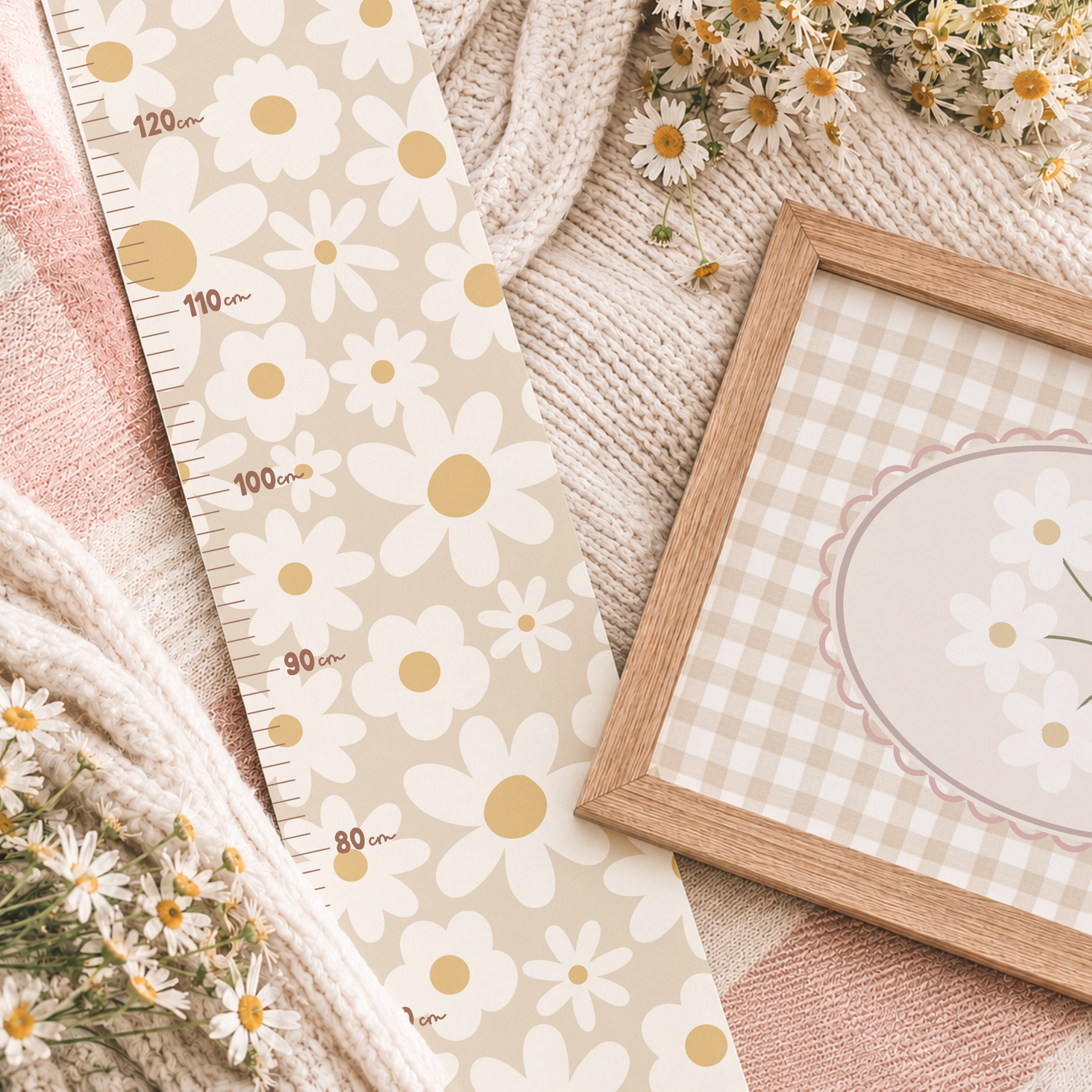 Personalised Daisy Height Chart Print