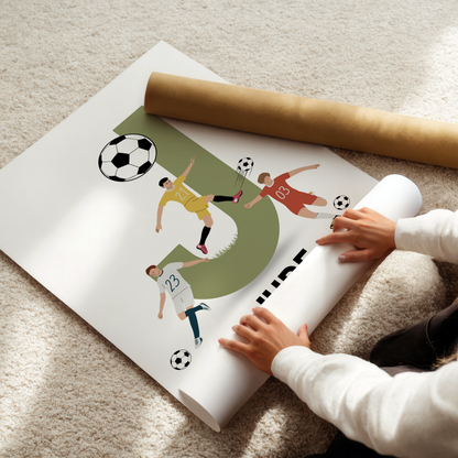 Personalised Football Name Print